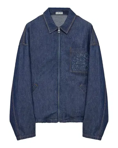 Loewe Men's Denim Zip-Front Jacket | Thumbnail 1 Loewe Men's Denim Zip-Front Jacket | Thumbnail 1