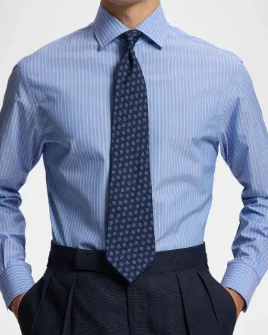 Ralph Lauren Purple Label Men's Geometric-Print Silk Tie | Thumbnail 2 Ralph Lauren Purple Label Men's Geometric-Print Silk Tie | Thumbnail 2