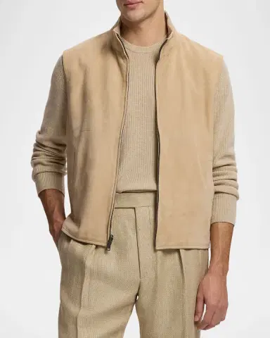Ralph Lauren Purple Label Men 's Jamison Reversible Suede Vest | Thumbnail 4 Ralph Lauren Purple Label Men 's Jamison Reversible Suede Vest | Thumbnail 4