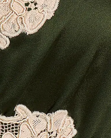 ALICE + OLIVIA Julietta Cutaway Lace-Trim Satin Dress | Thumbnail 7 ALICE + OLIVIA Julietta Cutaway Lace-Trim Satin Dress | Thumbnail 7