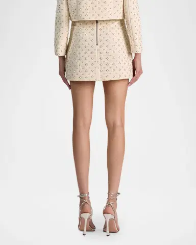 ALICE + OLIVIA Rubi Low-Rise Embellished Tweed Mini Skirt | Thumbnail 3 ALICE + OLIVIA Rubi Low-Rise Embellished Tweed Mini Skirt | Thumbnail 3