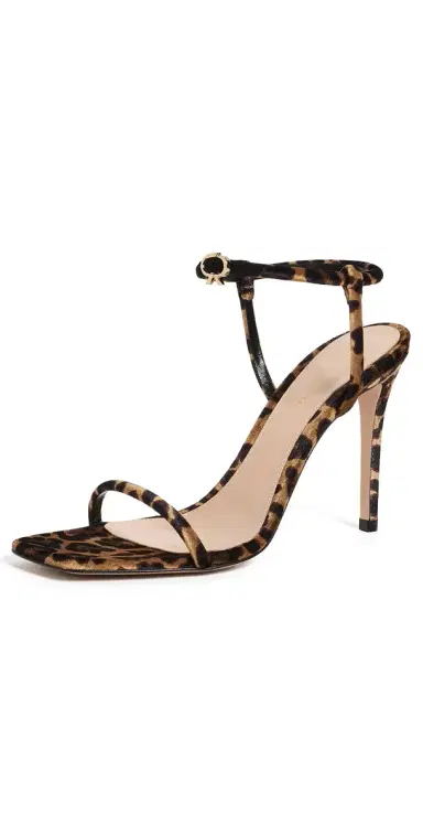 Gianvito Rossi Velvet Leopard Stiletto Heels Leopard Print | Thumbnail 1 Gianvito Rossi Velvet Leopard Stiletto Heels Leopard Print | Thumbnail 1