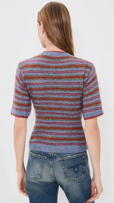 Proenza Schouler White Label Dana tripe weater Periwinkle tripe | Thumbnail 3 Proenza Schouler White Label Dana tripe weater Periwinkle tripe | Thumbnail 3