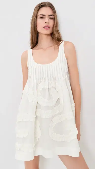 Damson Madder Stella Mini Dress White | Thumbnail 2 Damson Madder Stella Mini Dress White | Thumbnail 2