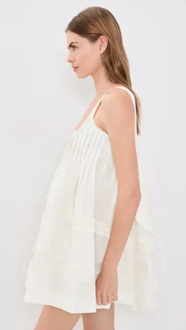 Damson Madder Stella Mini Dress White | Thumbnail 4 Damson Madder Stella Mini Dress White | Thumbnail 4