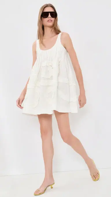 Damson Madder Stella Mini Dress White | Thumbnail 5 Damson Madder Stella Mini Dress White | Thumbnail 5