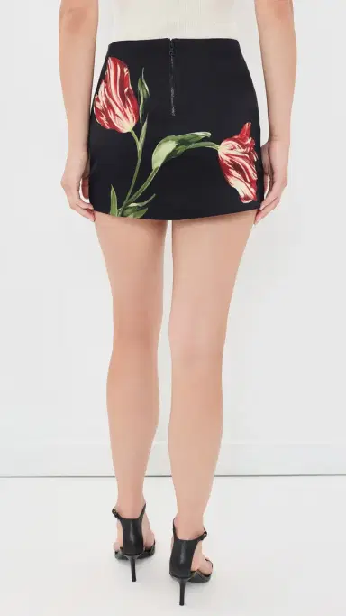 ALICE + OLIVIA Rubi Micro Skirt SOFT TULIP BLACK | Thumbnail 3 ALICE + OLIVIA Rubi Micro Skirt SOFT TULIP BLACK | Thumbnail 3