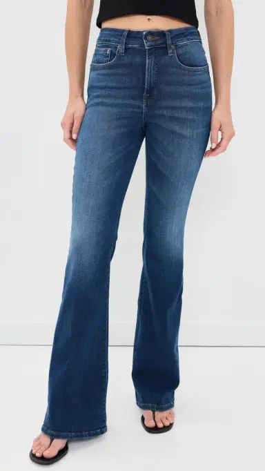 Good American Soft Tech Flare Good Legs Jeans Indigo33 | Thumbnail 2 Good American Soft Tech Flare Good Legs Jeans Indigo33 | Thumbnail 2