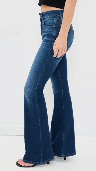 Good American Soft Tech Flare Good Legs Jeans Indigo33 | Thumbnail 4 Good American Soft Tech Flare Good Legs Jeans Indigo33 | Thumbnail 4