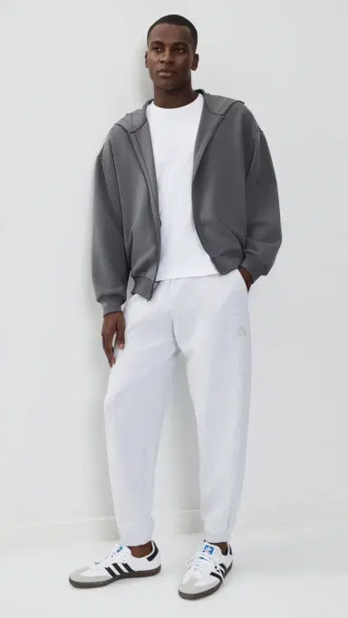 Adidas Soft Lux Sweatpants Light Grey Heather M | Thumbnail 5 Adidas Soft Lux Sweatpants Light Grey Heather M | Thumbnail 5