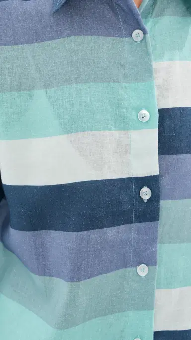 LE BOP Ombre Button Down Shirt OCEAN OMBRE | Thumbnail 6 LE BOP Ombre Button Down Shirt OCEAN OMBRE | Thumbnail 6