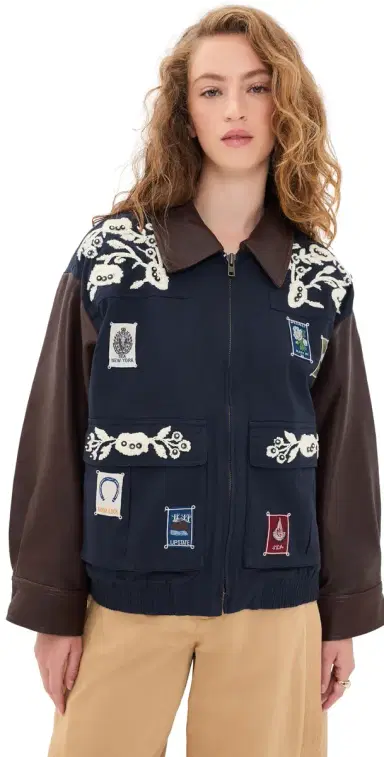 Sea Georgie Sportswear Embroidered Jacket Navy | Thumbnail 1 Sea Georgie Sportswear Embroidered Jacket Navy | Thumbnail 1