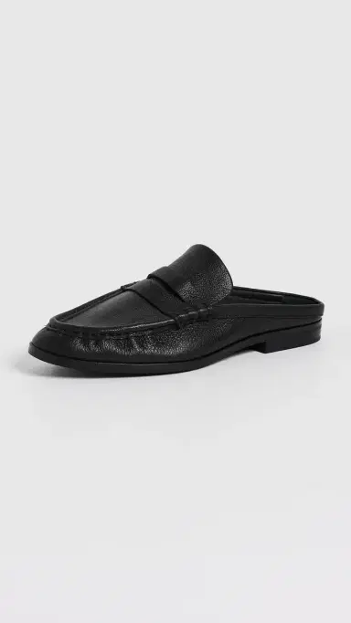Simkhai Dean Pebbled Leather Loafer Mules Black | Thumbnail 2 Simkhai Dean Pebbled Leather Loafer Mules Black | Thumbnail 2