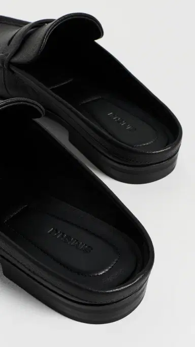 Simkhai Dean Pebbled Leather Loafer Mules Black | Thumbnail 3 Simkhai Dean Pebbled Leather Loafer Mules Black | Thumbnail 3