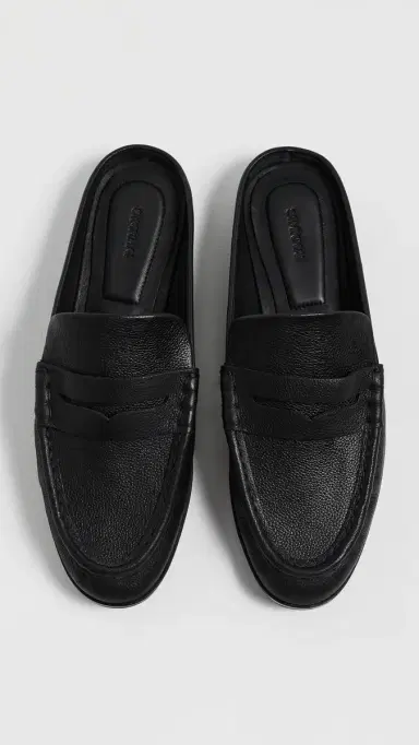 Simkhai Dean Pebbled Leather Loafer Mules Black | Thumbnail 4 Simkhai Dean Pebbled Leather Loafer Mules Black | Thumbnail 4