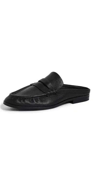 Simkhai Dean Pebbled Leather Loafer Mules Black | Thumbnail 1 Simkhai Dean Pebbled Leather Loafer Mules Black | Thumbnail 1