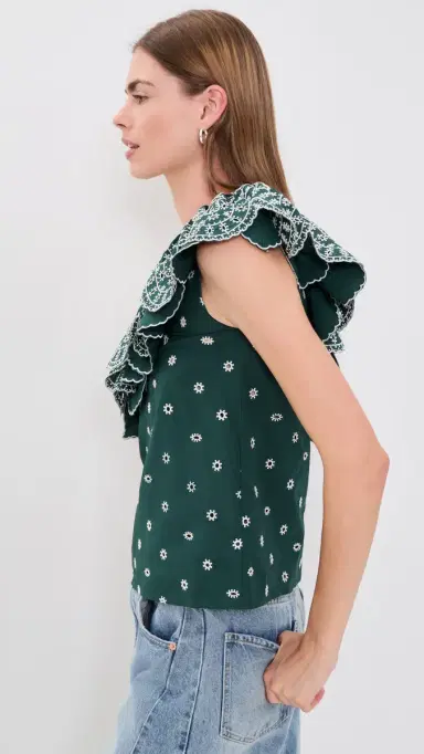 Essentiel Antwerp Kath Scallop Edge Top | Thumbnail 4 Essentiel Antwerp Kath Scallop Edge Top | Thumbnail 4