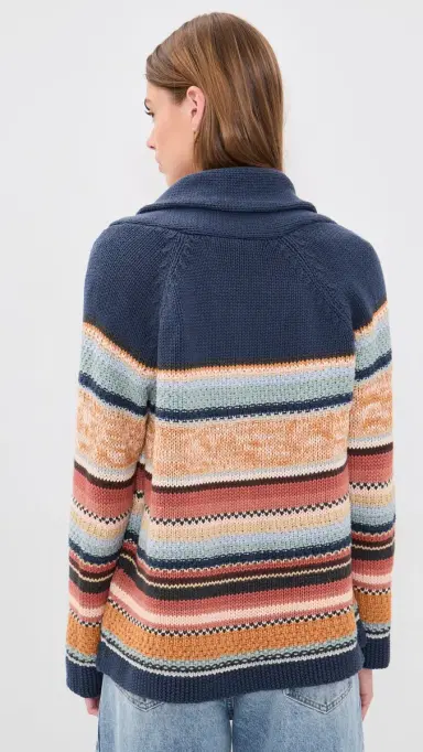 The Great. The Mountain Lodge Cardigan Taos Stripe | Thumbnail 3 The Great. The Mountain Lodge Cardigan Taos Stripe | Thumbnail 3