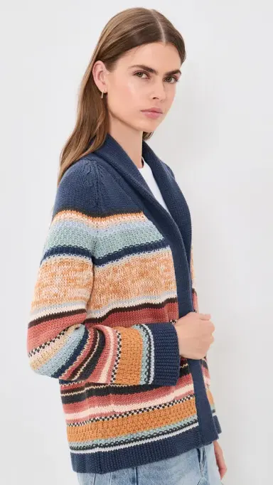 The Great. The Mountain Lodge Cardigan Taos Stripe | Thumbnail 4 The Great. The Mountain Lodge Cardigan Taos Stripe | Thumbnail 4