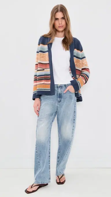 The Great. The Mountain Lodge Cardigan Taos Stripe | Thumbnail 5 The Great. The Mountain Lodge Cardigan Taos Stripe | Thumbnail 5
