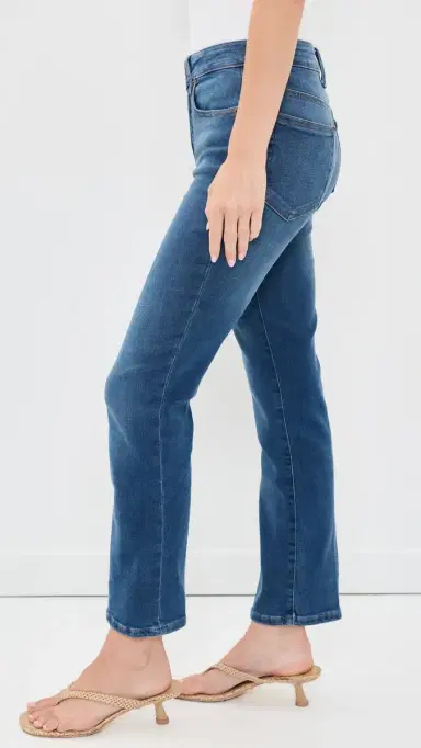 Good American Soft Tech Good Legs Straight Jeans Indigo33 | Thumbnail 4 Good American Soft Tech Good Legs Straight Jeans Indigo33 | Thumbnail 4