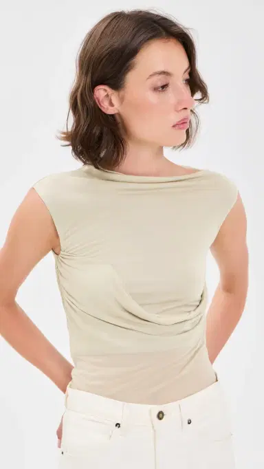 Paris Georgia Elemental Draped Top Putty | Thumbnail 2 Paris Georgia Elemental Draped Top Putty | Thumbnail 2