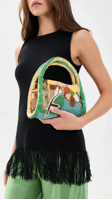 ALÉMAIS Limelight Beaded Barrel Bag Multi One Size | Thumbnail 3 ALÉMAIS Limelight Beaded Barrel Bag Multi One Size | Thumbnail 3