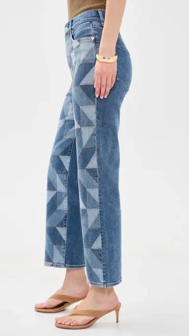 Veronica Beard Jean Dylan Ankle High Rise Straight Leg Jeans Prism Blue | Thumbnail 4 Veronica Beard Jean Dylan Ankle High Rise Straight Leg Jeans Prism Blue | Thumbnail 4