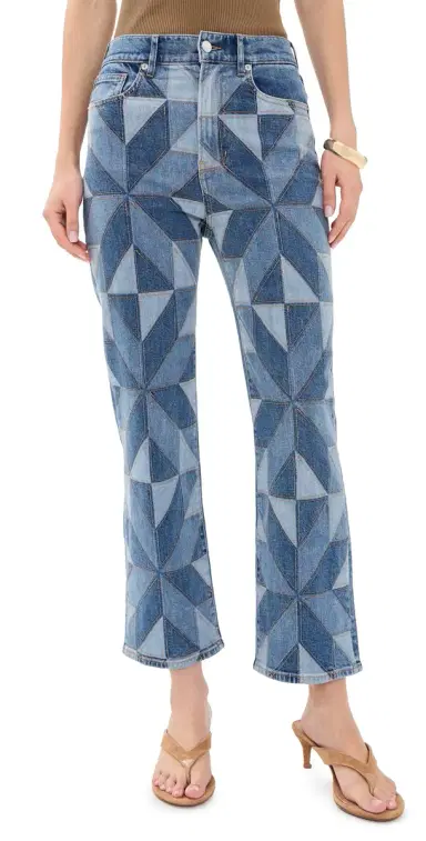Veronica Beard Jean Dylan Ankle High Rise Straight Leg Jeans Prism Blue | Thumbnail 1 Veronica Beard Jean Dylan Ankle High Rise Straight Leg Jeans Prism Blue | Thumbnail 1