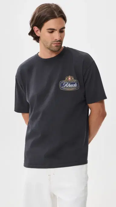 Rhude Safari Crest Tee Vintage Black/Blue/Red | Thumbnail 2 Rhude Safari Crest Tee Vintage Black/Blue/Red | Thumbnail 2
