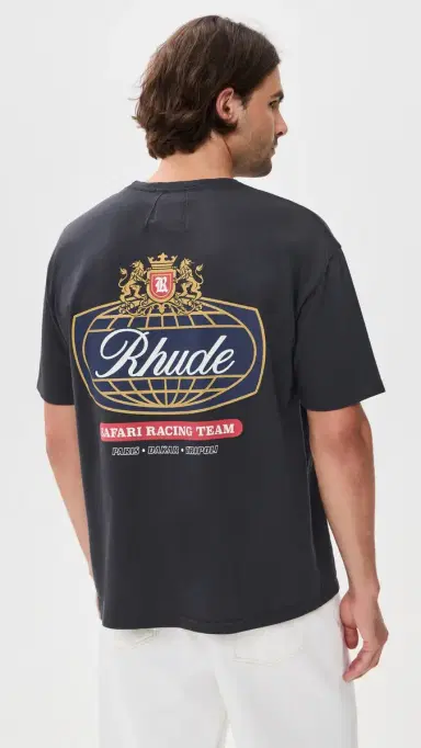 Rhude Safari Crest Tee Vintage Black/Blue/Red | Thumbnail 3 Rhude Safari Crest Tee Vintage Black/Blue/Red | Thumbnail 3