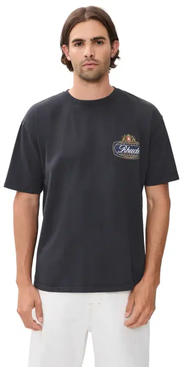 Rhude Safari Crest Tee Vintage Black/Blue/Red | Thumbnail 1 Rhude Safari Crest Tee Vintage Black/Blue/Red | Thumbnail 1