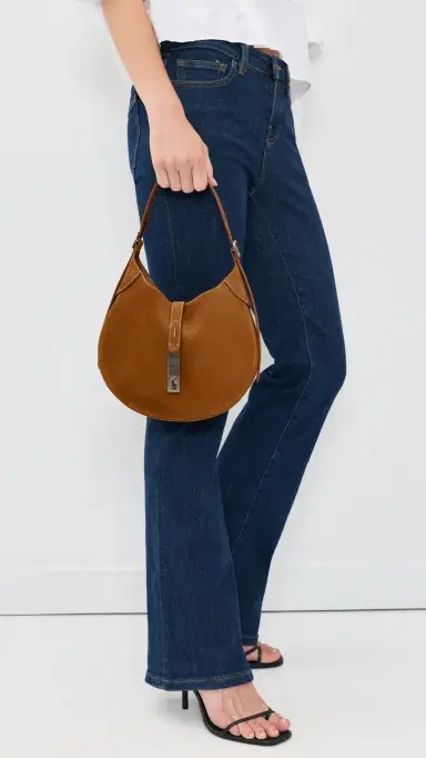 Polo Ralph Lauren Suede Polo ID Small Shoulder Bag Turmeric One Size | Thumbnail 3 Polo Ralph Lauren Suede Polo ID Small Shoulder Bag Turmeric One Size | Thumbnail 3