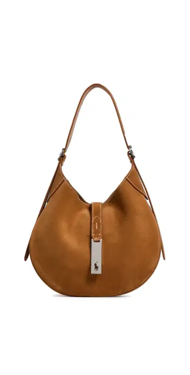 Polo Ralph Lauren Suede Polo ID Small Shoulder Bag Turmeric One Size | Thumbnail 1 Polo Ralph Lauren Suede Polo ID Small Shoulder Bag Turmeric One Size | Thumbnail 1
