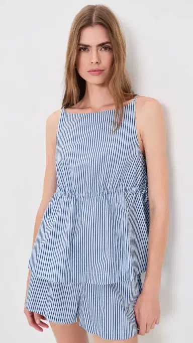 VRG GRL Indi Blue Stripe Top Blue Stripe | Thumbnail 2 VRG GRL Indi Blue Stripe Top Blue Stripe | Thumbnail 2