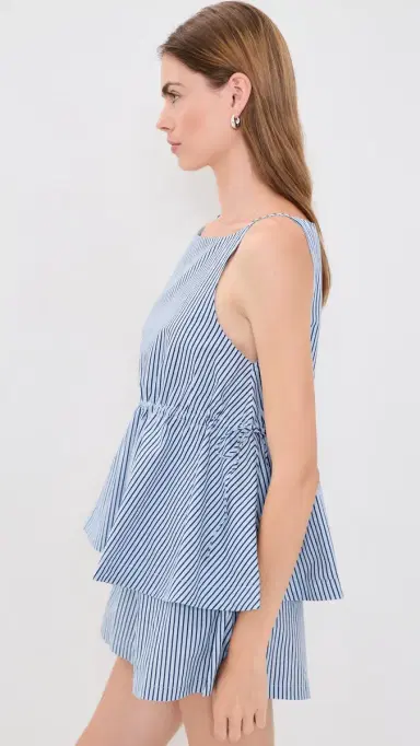 VRG GRL Indi Blue Stripe Top Blue Stripe | Thumbnail 4 VRG GRL Indi Blue Stripe Top Blue Stripe | Thumbnail 4