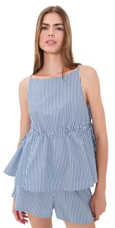 VRG GRL Indi Blue Stripe Top Blue Stripe | Thumbnail 1 VRG GRL Indi Blue Stripe Top Blue Stripe | Thumbnail 1
