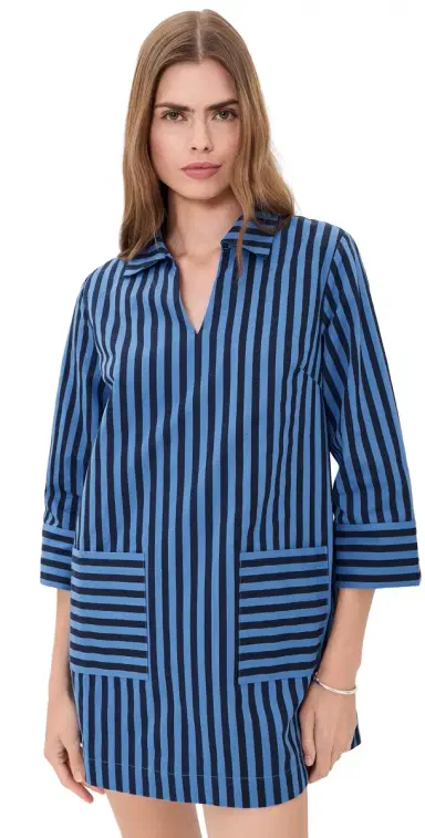 English Factory A-Line Kaftan Collar Mini Dress | Thumbnail 1 English Factory A-Line Kaftan Collar Mini Dress | Thumbnail 1