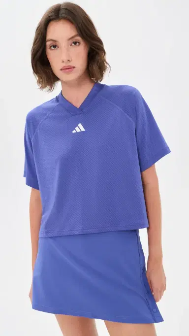 Adidas Golf Beyond Climacool V Neck Top Dual Indigo M | Thumbnail 2 Adidas Golf Beyond Climacool V Neck Top Dual Indigo M | Thumbnail 2