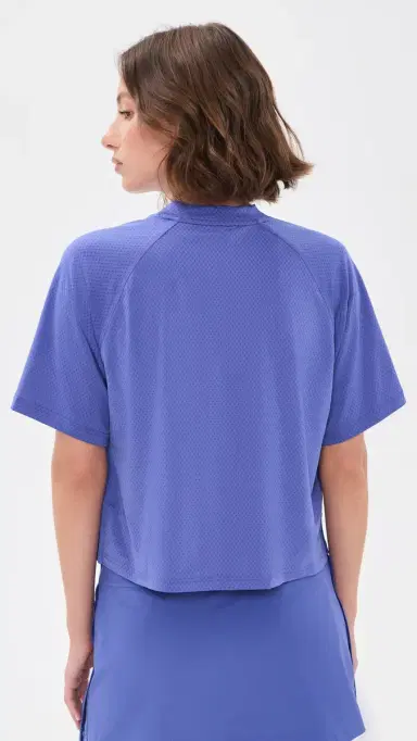 Adidas Golf Beyond Climacool V Neck Top Dual Indigo M | Thumbnail 3 Adidas Golf Beyond Climacool V Neck Top Dual Indigo M | Thumbnail 3