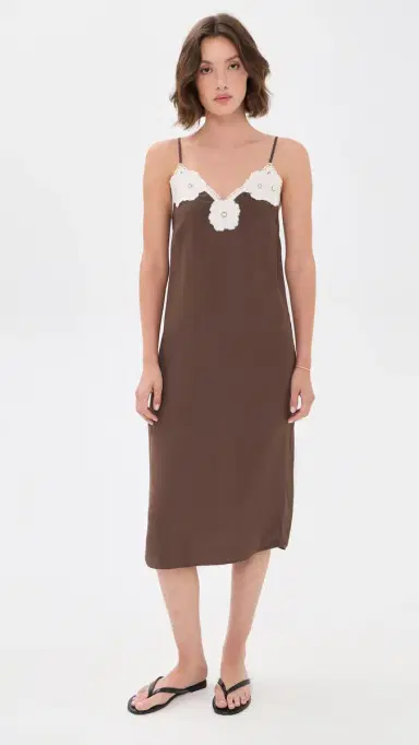 Madewell Midi Slip Dress Dark Brown | Thumbnail 2 Madewell Midi Slip Dress Dark Brown | Thumbnail 2