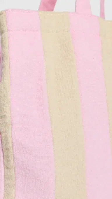 Stoney Clover Lane Large Everything Tote Pink & White Stripe One Size | Thumbnail 5 Stoney Clover Lane Large Everything Tote Pink & White Stripe One Size | Thumbnail 5