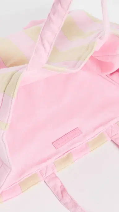 Stoney Clover Lane Large Everything Tote Pink & White Stripe One Size | Thumbnail 6 Stoney Clover Lane Large Everything Tote Pink & White Stripe One Size | Thumbnail 6