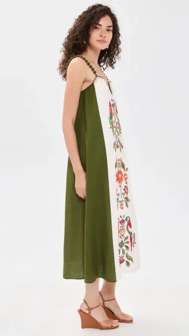 FARM Rio Cross Stitch Embroidered axi Dress ulti | Thumbnail 4 FARM Rio Cross Stitch Embroidered axi Dress ulti | Thumbnail 4