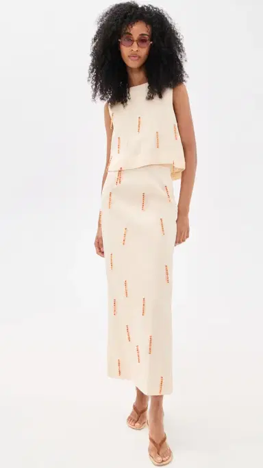 VRG GRL Devyn inen Midi Skirt Cream | Thumbnail 5 VRG GRL Devyn inen Midi Skirt Cream | Thumbnail 5