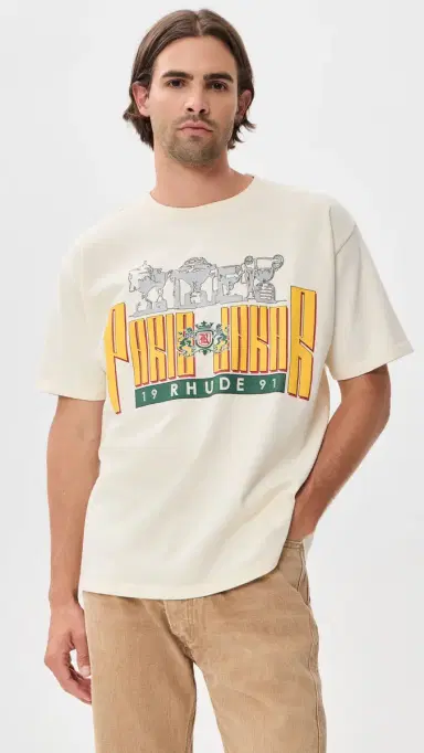 Rhude Trofeo Tee Vintage White/Yellow/Green M | Thumbnail 2 Rhude Trofeo Tee Vintage White/Yellow/Green M | Thumbnail 2
