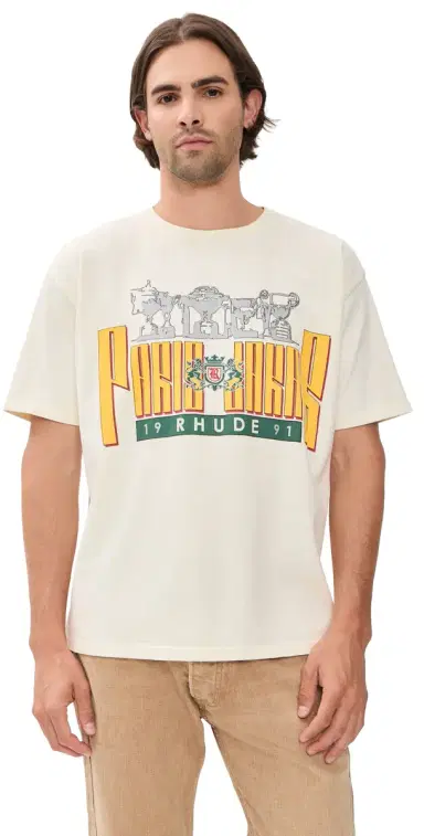 Rhude Trofeo Tee Vintage White/Yellow/Green M | Thumbnail 1 Rhude Trofeo Tee Vintage White/Yellow/Green M | Thumbnail 1