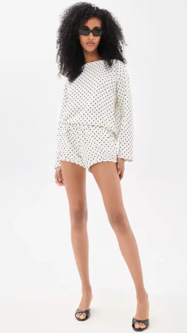 POSSE Tommy Top IVORY BLACK POLKA DOT | Thumbnail 5 POSSE Tommy Top IVORY BLACK POLKA DOT | Thumbnail 5