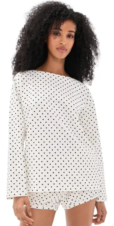 POSSE Tommy Top IVORY BLACK POLKA DOT | Thumbnail 1 POSSE Tommy Top IVORY BLACK POLKA DOT | Thumbnail 1