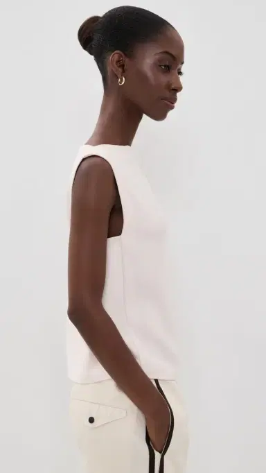 Vince Draped Shoulder Top Blush Cloud | Thumbnail 4 Vince Draped Shoulder Top Blush Cloud | Thumbnail 4